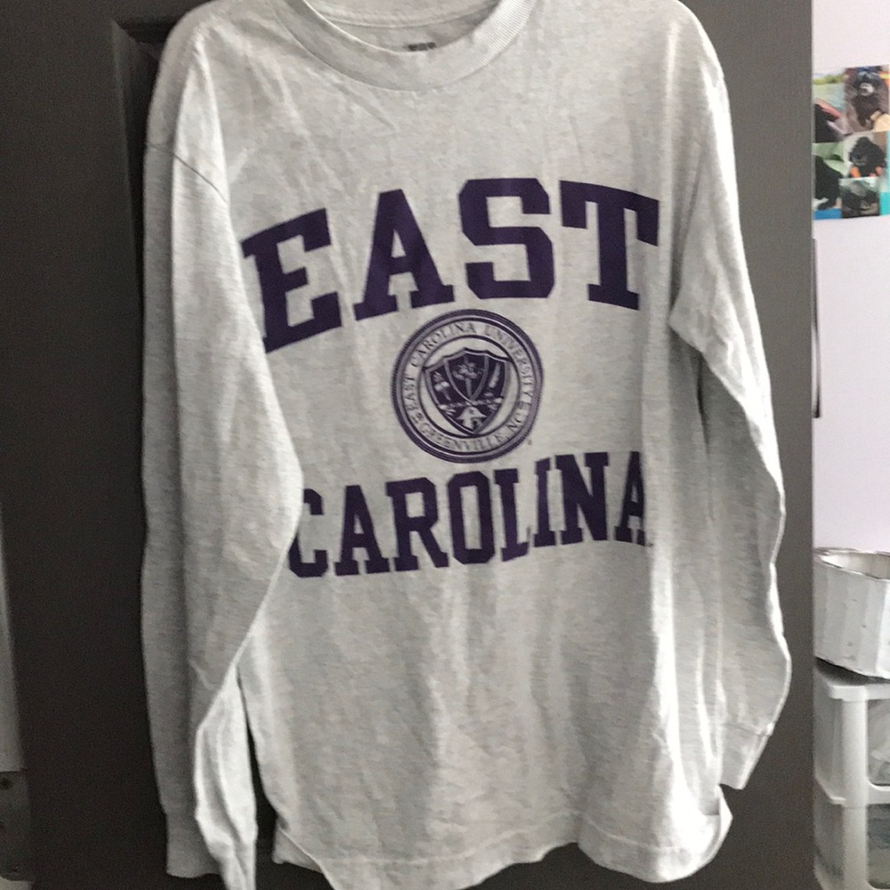 Gray and Purple ECU shirt long sleeve